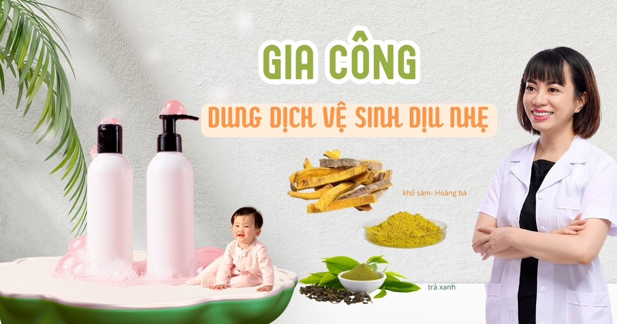 gia công dầu gội thảo mộc cho bé