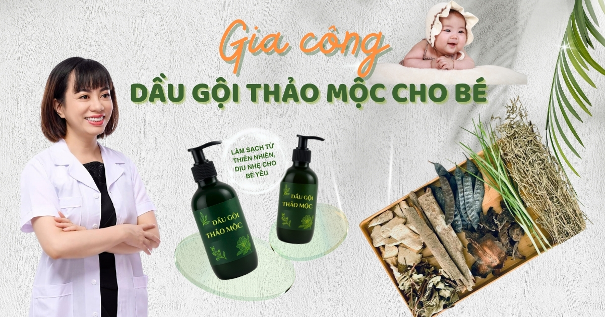 Gia công dầu gội thảo mộc cho bé tại nhà máy namephar